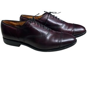 Allen Edmonds Park Avenue Cap-toe Leather Oxford Dress Shoe. Size 10D. Burgundy